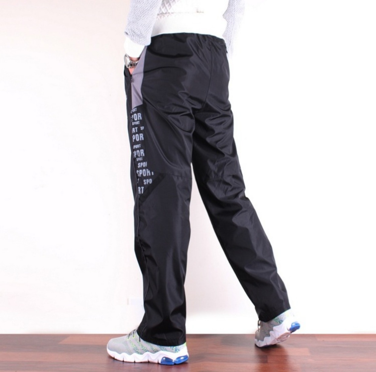 Mùa thu polyester quần thể thao quần nam nhanh khô trượt lỏng quần lỏng chạy mùa đông quần dày nam quần nam đẹp