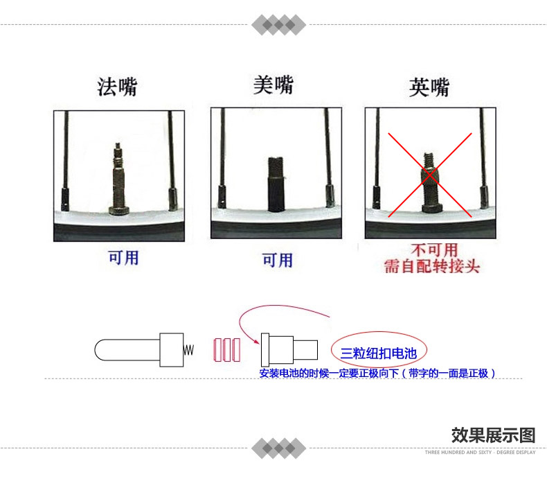 Eclairage pour vélo - feux de Valve - Ref 2403559 Image 17
