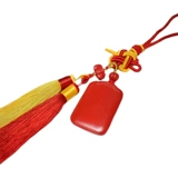 Натуральный защитный амулет, подвеска, украшение на сумку, аксессуар, цвета киновари