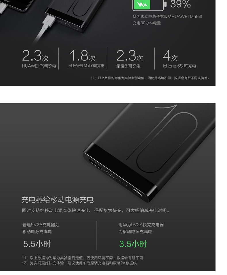 Huawei ban đầu sạc kho báu phổ Mobile Edition 10.000 mA AP09Q phí nhanh chóng điện thoại di động dòng bú Một loại-C - Ngân hàng điện thoại di động giá cục sạc dự phòng