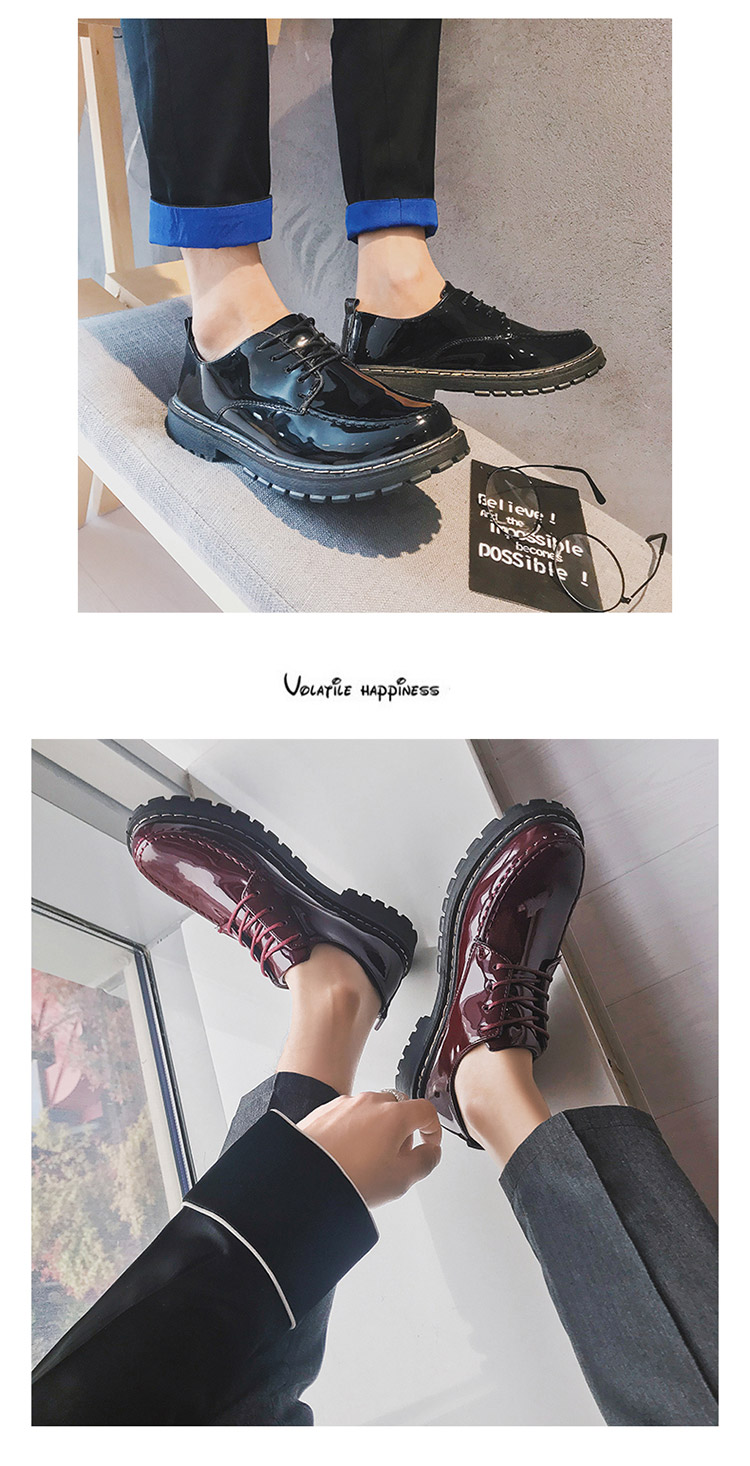 Winter Martin giày nam đế thấp cổ tròn retro giày nhỏ đầu to phiên bản Hàn Quốc của xu hướng giày hoang dã nước Anh màu đen giày nam thể thao