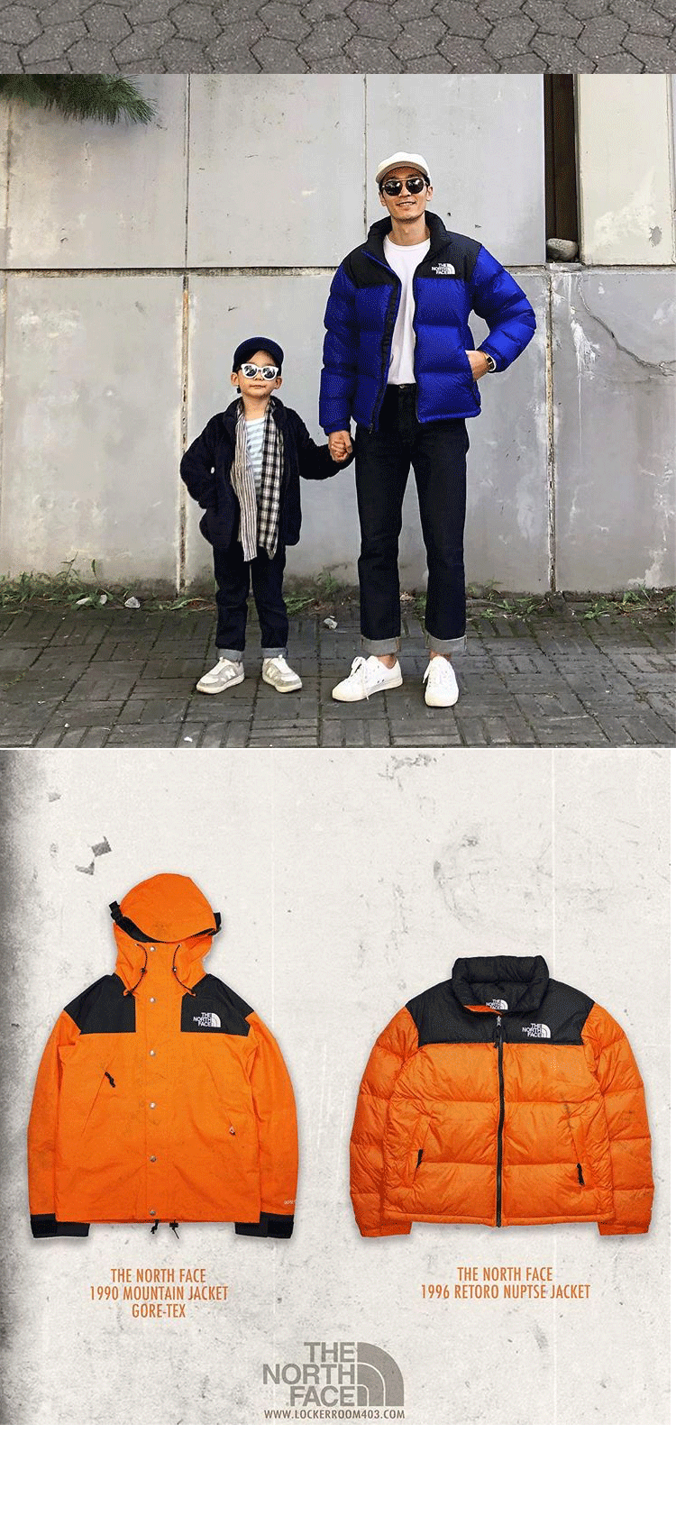 TheNorthFace1996NUPTSE Áo khoác ngoài màu xanh da trời màu xanh xám TNF - Thể thao xuống áo khoác áo phao trắng