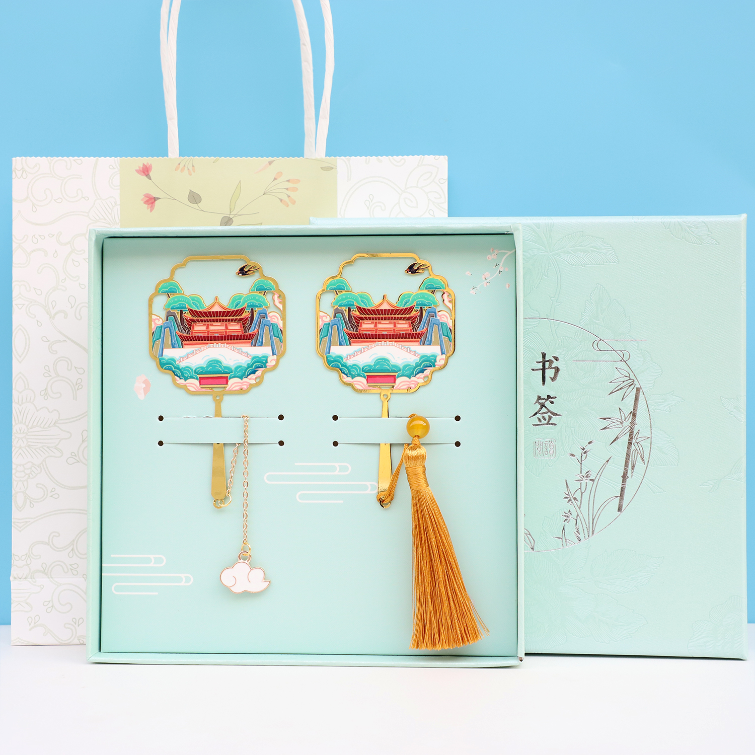 Xi'an Bell Tower Grand Yanta Metal Bookmark China Wind Classical Beijing Shanghai Nanjing Wuhan Tourist Souvenirs