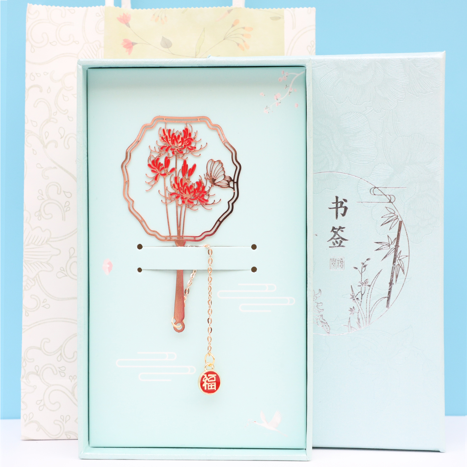 Peer-Bank scripted brass classical Chinese wind metal bookmark creative palace students create gifts with ancient style