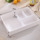 hộp bento giữ nhiệt Hộp giấy dùng một lần mới hộp đựng thức ăn nhanh takeaway hộp hình chữ nhật có nắp hộp cơm trưa chia hộp ăn trưa - Hộp cơm điện sưởi ấm hộp cơm hâm nóng magic