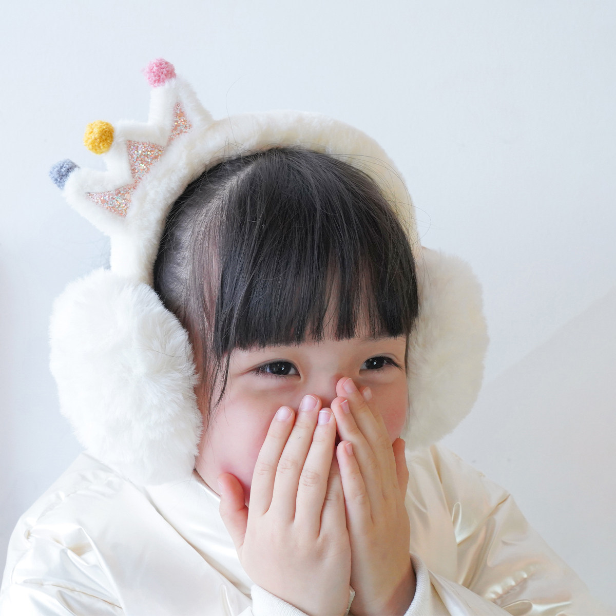 Princess on the run ~ imitation Ses rabbit hair thick ear female Crown warm autumn and winter cute antifreeze ear artifact