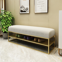 Nordic Shoe Changing Stool Doorway Door-to-door Home Shoe Cabinet Wearing stool Entrance Door Containing Shoe Rack Iron Art Sofa Bench strip stool