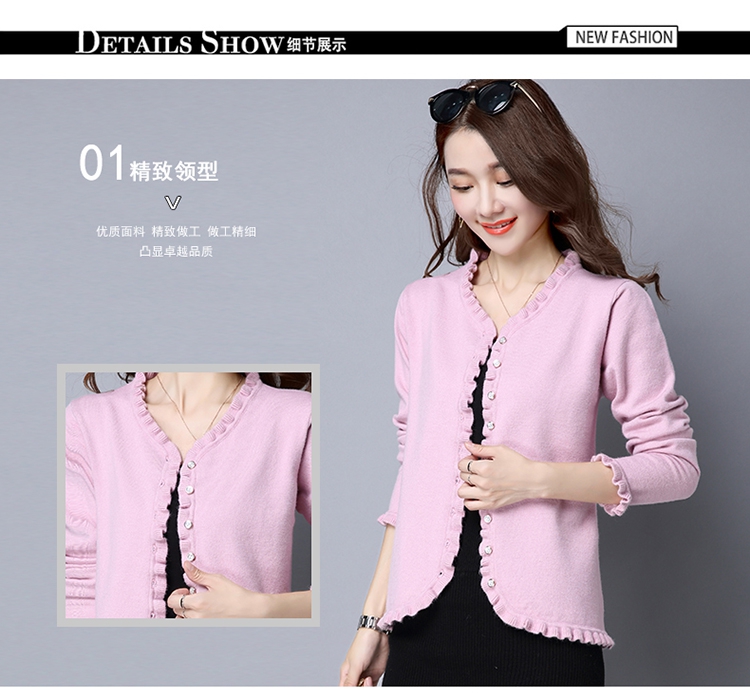 Áo len cardigan ngắn 2018 mùa hè mới của phụ nữ mùa xuân và mùa thu Thời trang Hàn Quốc mùa xuân Áo len lỏng áo khoác nữ mẫu áo len nữ đẹp 2021