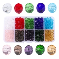 Сетка 16#10 | 10 цветов стеклянные бусины диаметром 8 мм, по 30 бусин каждого цвета, всего около 300 бусин.