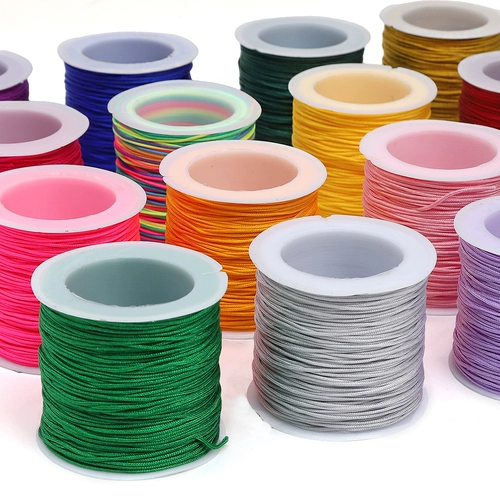 Плетеный браслет из красной нити ручной работы, ремешок с бусинами, мобильный телефон, набор материалов, 72 размер, DIY