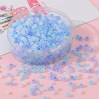 «Модель продаваемости» 1#Голубое море и голубое небо | Кошачий глаз ледовой стекло 4 мм, с диаметром отверстия около 1 мм, около 150 штук