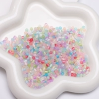Рекомендация магазина #random Цветовое смешивание | Стеклянные кошачьи рисовые бусины 4 мм, размер пор около 1 мм, 10 г/упаковка, около 150 кусочков