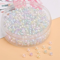 3# Макарон | Стеклянный рисовый шарики одноразовый цирконий кристалл 4 мм диаметр около 1 мм 10 г/упаковка около 160 штук