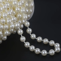 1# раунд | Цепочка из АБС-жемчуга бежевого цвета 10 мм, около 2 м/упак.