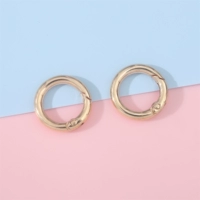 Золотые металлические колечки для украшений и бижутерии, 25mm, 17mm, 3.7mm, 5 шт