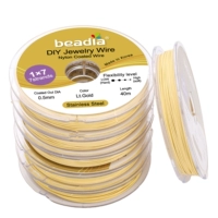 1 # светлое золото | Корейская 7-жильная мягкая золотая проволока из нержавеющей стали 304, сохраняющая цвет, толщина 0,5 мм, около 40 метров в рулоне.