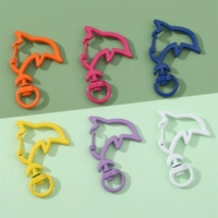 Металлический баллончик с краской, брелок, дельфин, 42mm, 5 шт