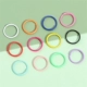 24 # случайное смешивание цветов | Железное двухслойное плоское закрытое кольцо, окрашенное распылением, диаметр проволоки 10 мм, диаметр проволоки около 1 мм, около 185 шт.