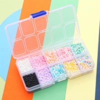 27#10 сетка | одноцветные минеральные матовые рисовые бусины диаметром 3 мм, 10 г в сетке, примерно 2200 штук, 1 комплект/упаковка