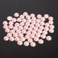 12# светло-розовый (Abs Pearl, плоское дно, не-пористого полукруглого диаметра около 8 мм, около 200 штук/упаковка)