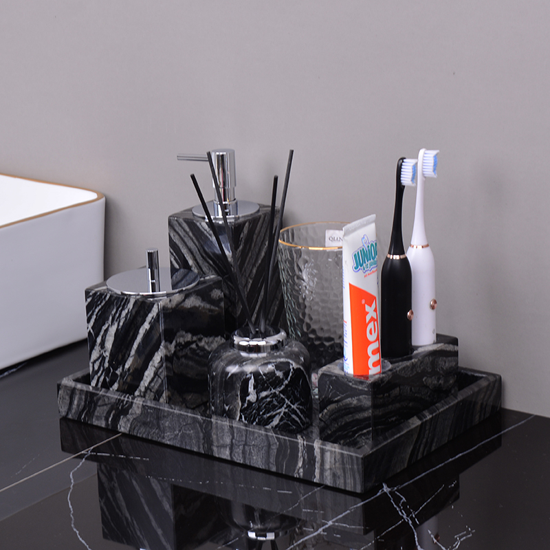 Marble sanitary suite Ancient wood square four or five pieces of sample room villa home washing counter to collect artifacts