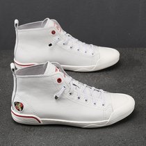 New high-top shoes 2020 fashion trendy shoes casual leather mens shoes Joker Korean version of small white shoes trend board shoes men