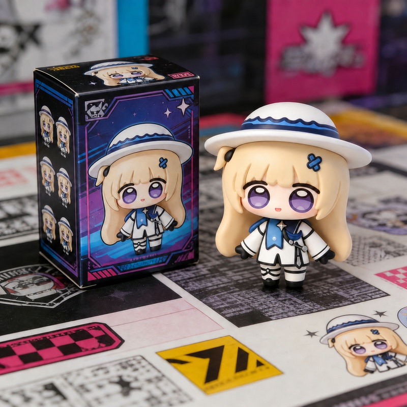 Q Version Two-Dimensional Fubuki Jubi Creative Cute Gk Abstract Figurine Model Car Decoration Gift Trendy Toy Model