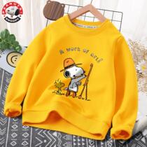 Snoopy childrens clothing childrens sweater 2022 spring and autumn new style big boys round neck boys and girls long-sleeved tops