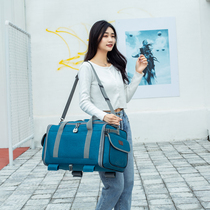  2020 new universal wheel trolley luggage bag female short-distance travel bag portable shoulder oblique cross large-capacity travel bag