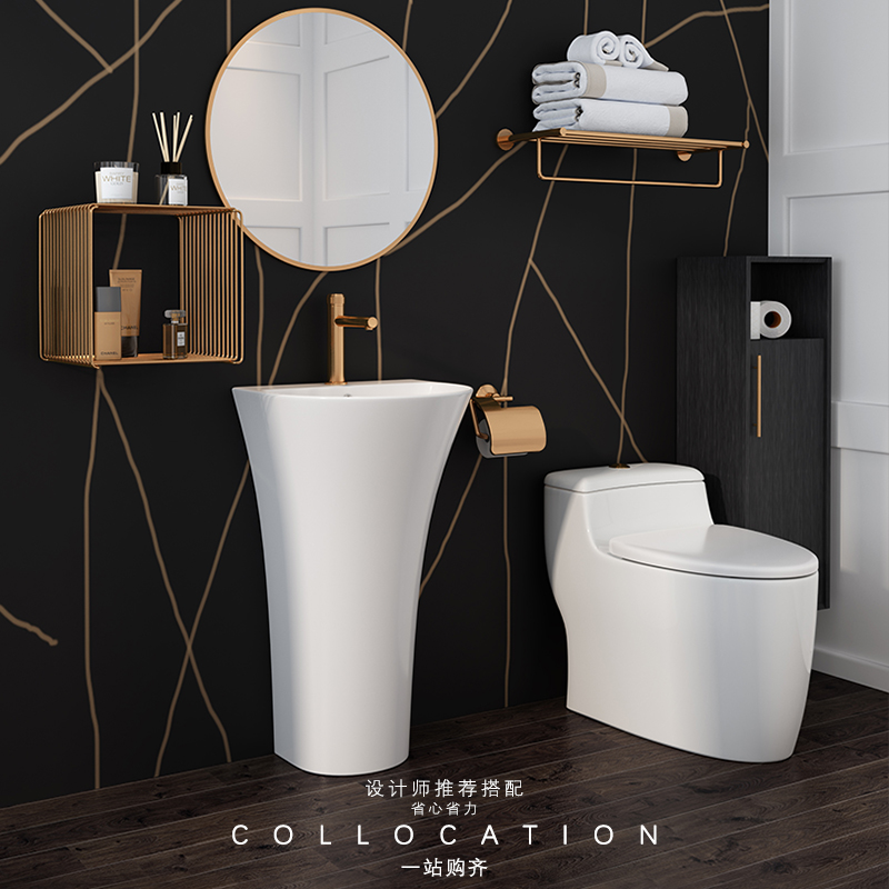 Lejia bathroom ROCA upright post basin ceramic washbasin make-up room with body wash basin integrated floor-type table basin