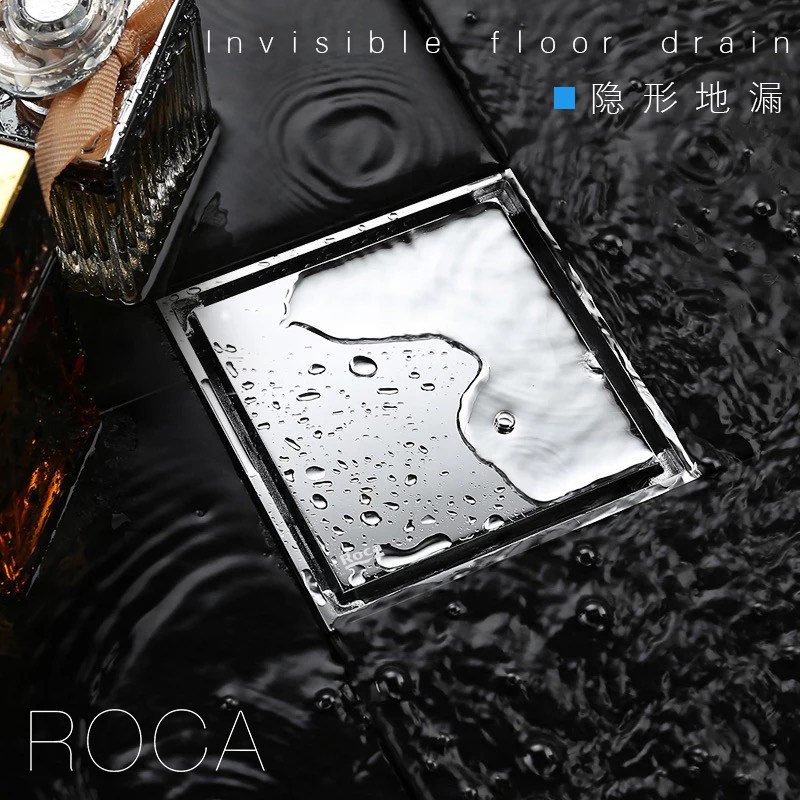 ROCA Lejia all-copper invisible floor drain inlaid tile square bathroom toilet kitchen sewer deodorant
