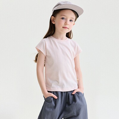Baby Summer New Versatile Simple Solid Color Short-Sleeve T-Shirt for Girls 2026 Fashion Children's Top Trendy — 2