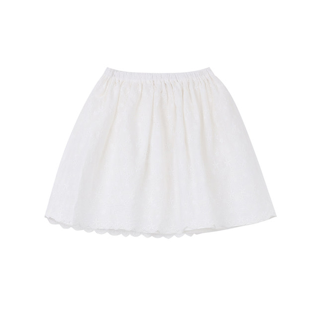 ເດັກຍິງເກົາຫຼີ niche temperament lace embroidered skirt Yoona's mom and baby summer style short skirt Children's skirt