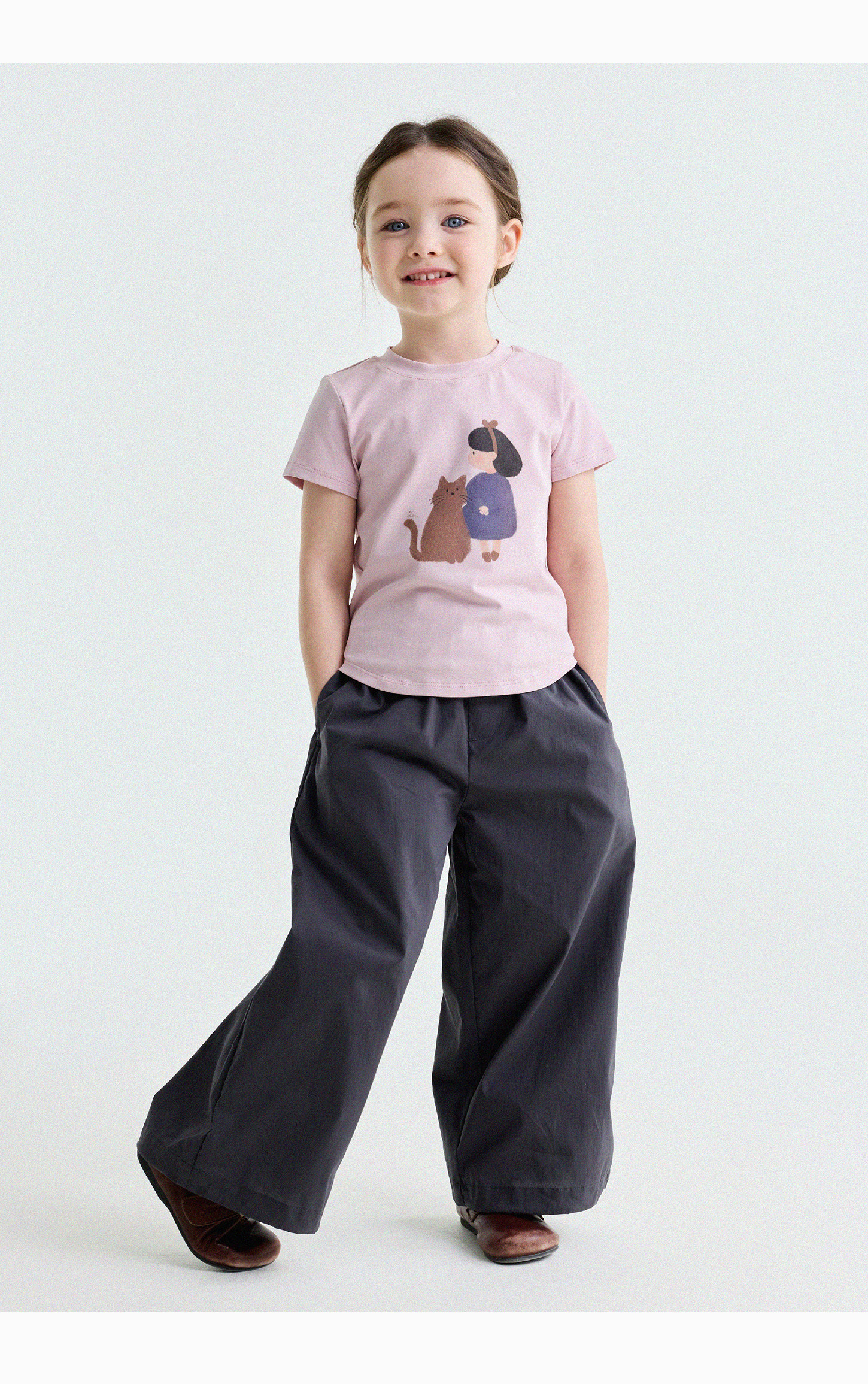 Yunerma Girls' Summer New Style 3D Ruffle Straight-Leg Pants Children's Thin Anti-Mosquito Pants Baby Casual Pants Trendy — 41