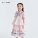 ແມ່ຂອງ Yoona ຂອງ linen ອັນບໍລິສຸດ embroidered babydoll ເສື້ອ skirt suit