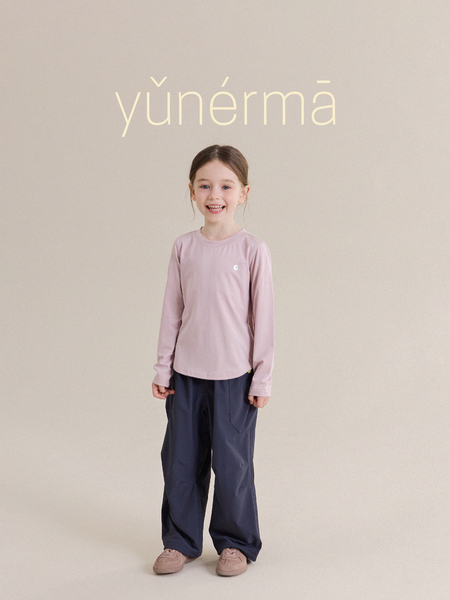 Yunerma Girls' New Autumn Modal Long Sleeve T-Shirt for Kids, Spring and Autumn Outdoor Mountain Style Base Layer Children's T-Shirt Trend — 2