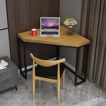 Small family size solid wood corner computer table bedroom bedside corner triangle home corner desk writing desk