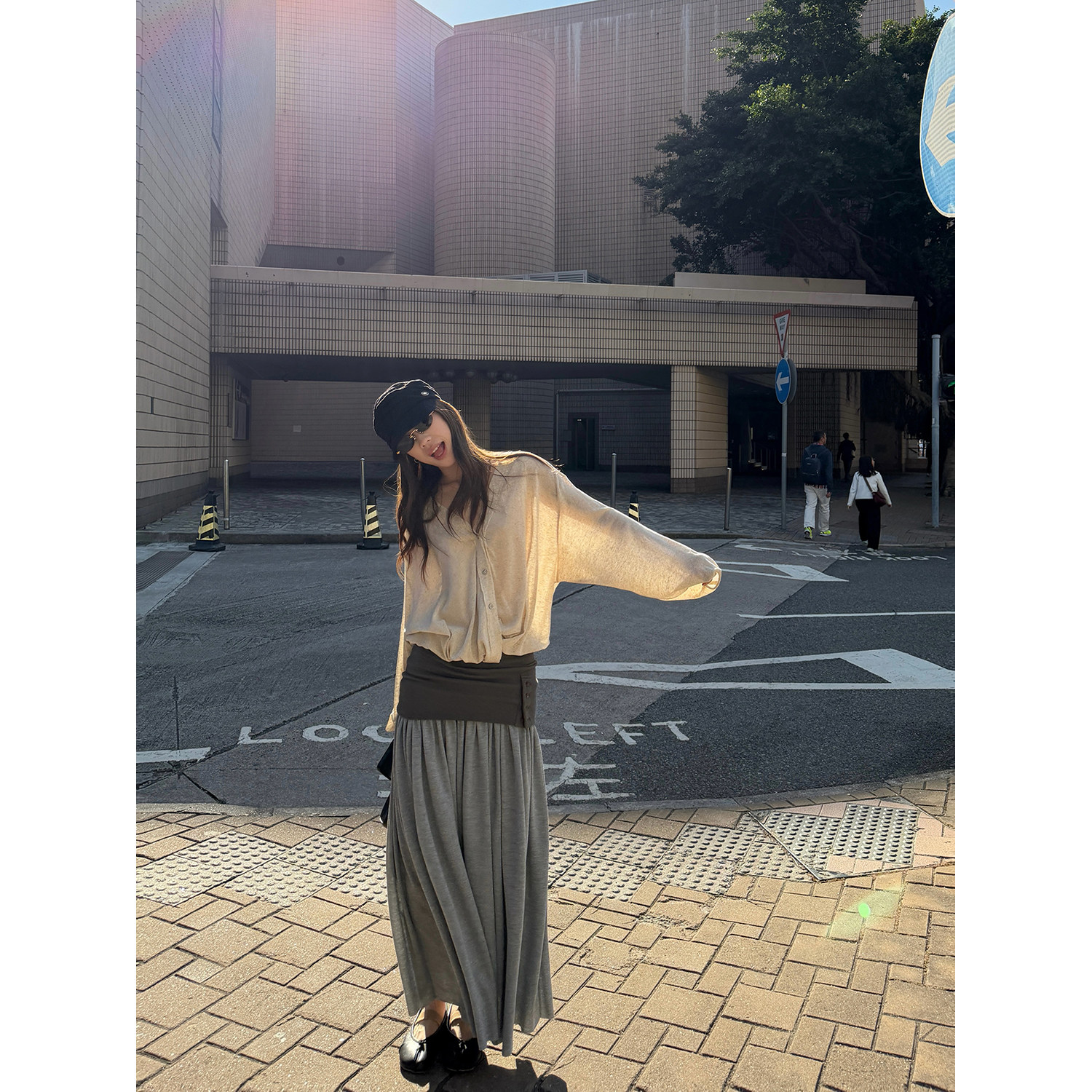 LelyMooch оригинальная дизайнерская юбка-миди с рифленой отделкой и подогнутым краем для женщин