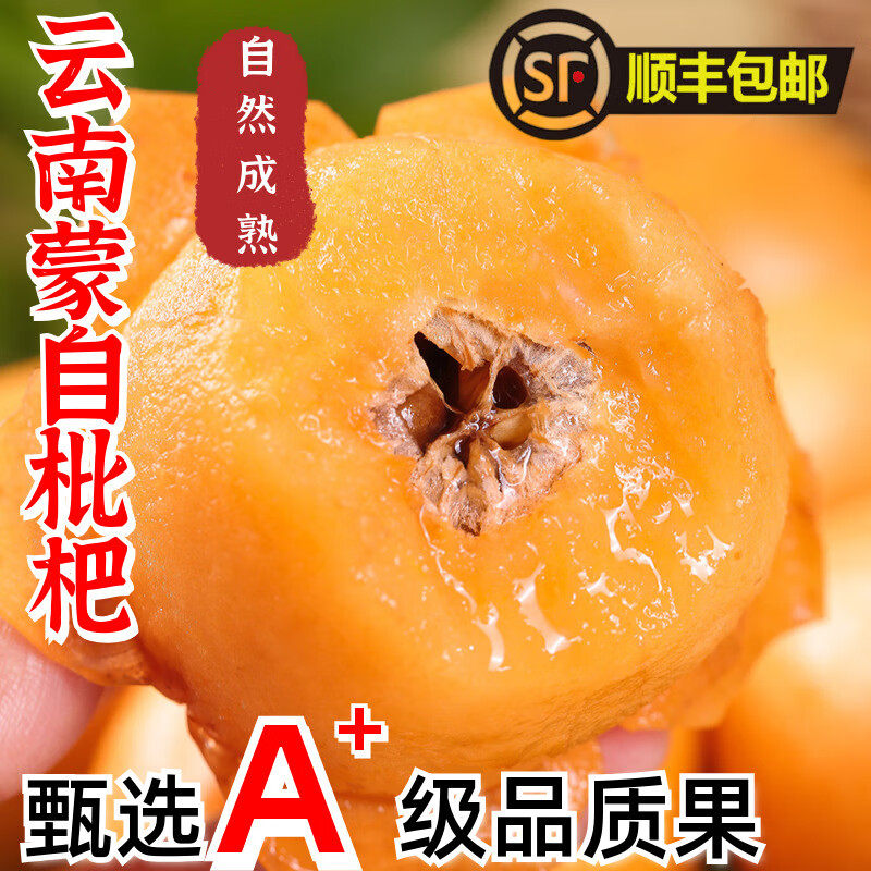 (Shunfeng) Yunnan Monself loquats fruit big fruits fresh and delicious with fresh and fresh pregnant women selected 3 catties-Taobao
