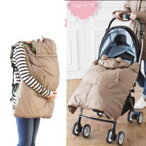 Export Japan winter baby thickened warm out cloak cloak holding cart windproof is waterproof