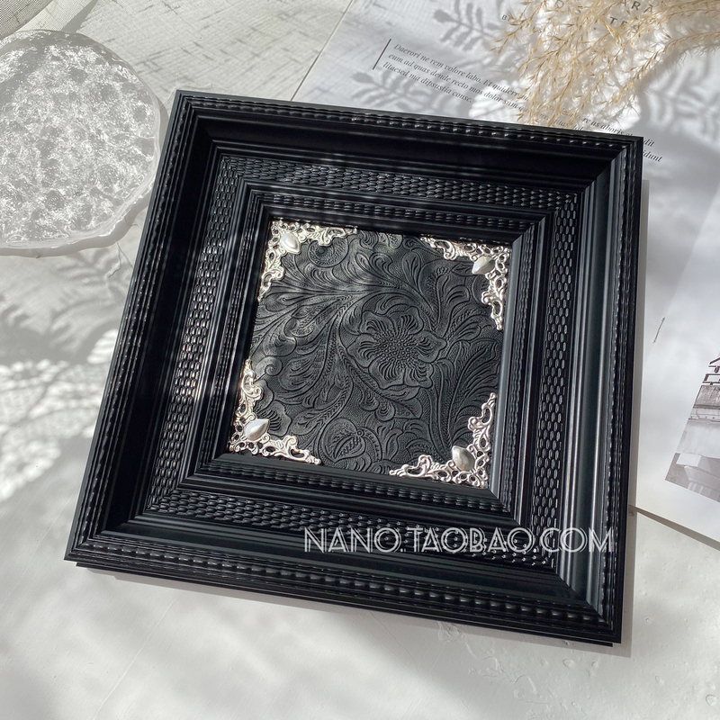 2025 New Vintage-Style Retro High-End Butterfly Specimen Nail Art Display Board, All Black Frame Decorative Painting