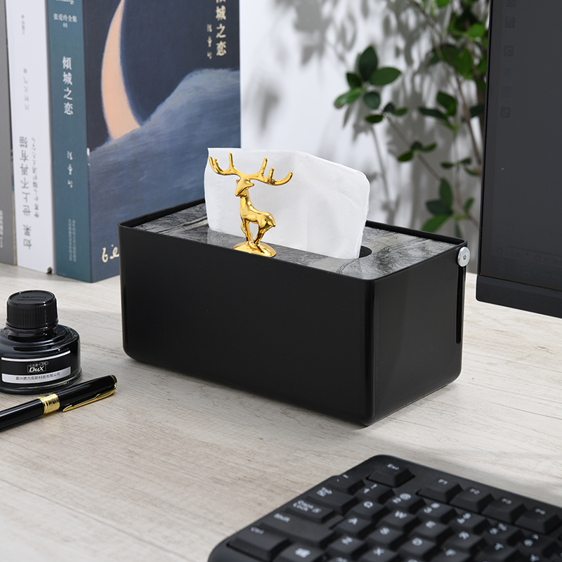 Cute Deer Corner Toilet Paper Box Home Living Room Dining Room Dining Room Table Paper Towels Box Creative Minima Light Extravagant Desktop Containing box