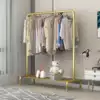 Clothes rack Floor-to-ceiling bedroom clothes rack Fashion clothes rack Household single rod coat rack Simple folding clothes rack