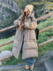 Thickened and warm long down jacket for women 2025 winter new style over the knee high-quality super nice 90 white duck down jacket