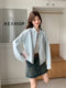 Blue Lapel Jacket for Women, 2026 Spring and Autumn New Popular Style, Super Trendy, Age-Reducing, Short Top for Petite Figures