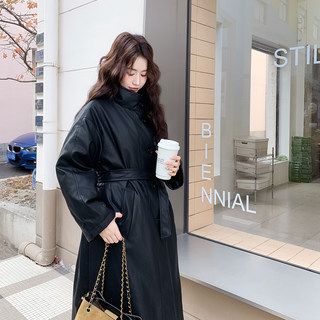 Goose down Fox Fur Trench Coat for Women, Winter 2025 New Korean Style, Thickened, Warm, Belted, Waist-Cinching, Elegant Coat