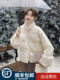 White new Chinese style short down jacket for women 2025 winter new style small warm 90 white duck down jacket