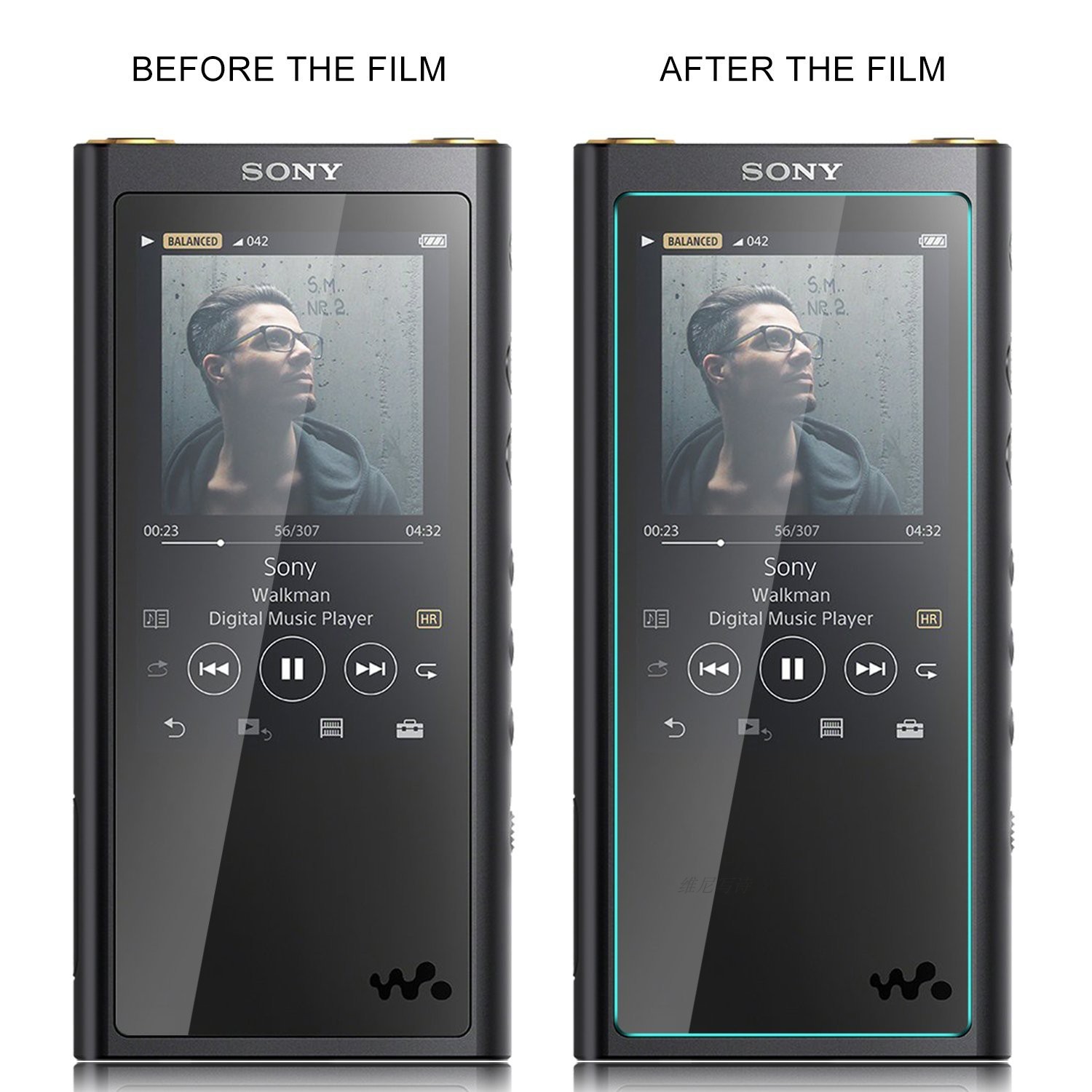 Áp dụng Sony Sony NW-ZX300A máy nghe nhạc MP3 phim màng độ nét cao thép phim chống cháy nổ phim bảo vệ màn hình - Phụ kiện MP3 / MP4 nút bọc tai nghe