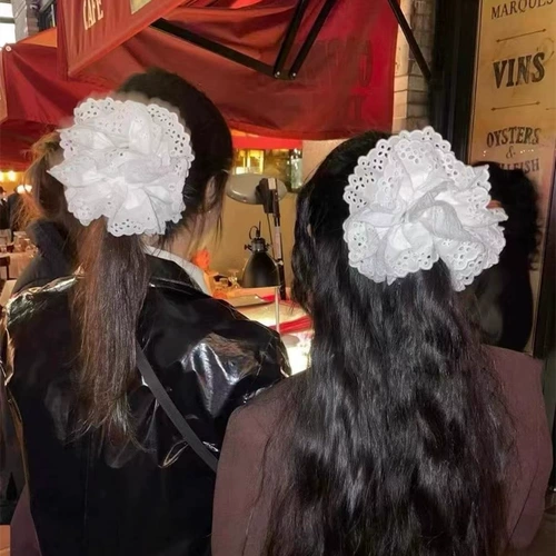 Брендовый хлопковый большой аксессуар для волос, коллекция 2022, кружевное платье, стиль Лолита