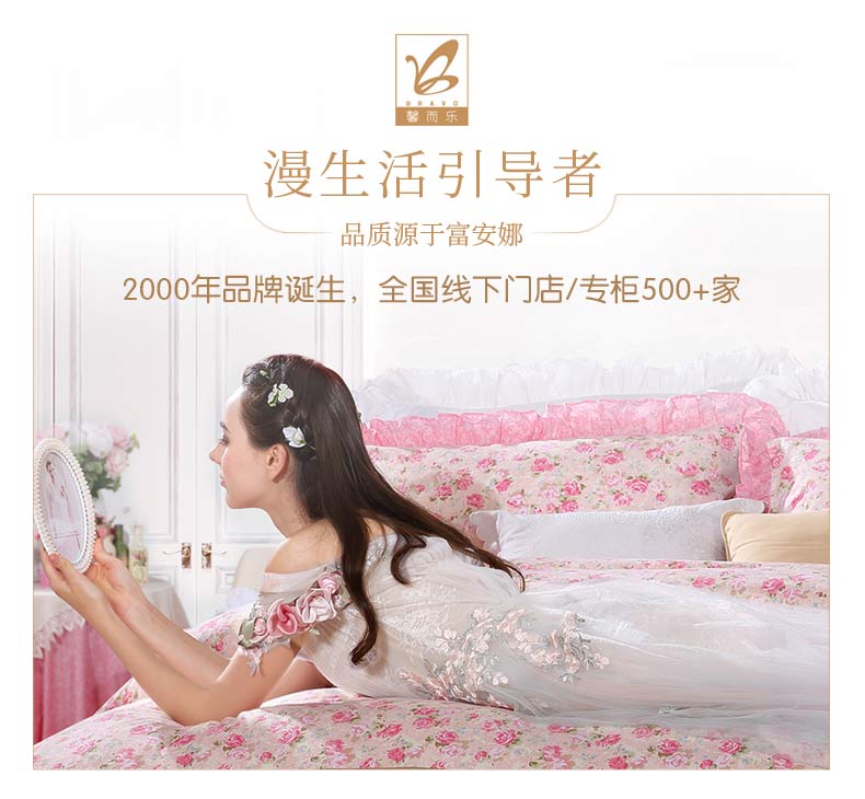 Anna Fu Xin và âm nhạc dệt giường bông giường bông gia đình lanh bốn đơn hoặc kép 1,8 mét Audrey - Bộ đồ giường bốn mảnh chăn ga gối đệm đẹp